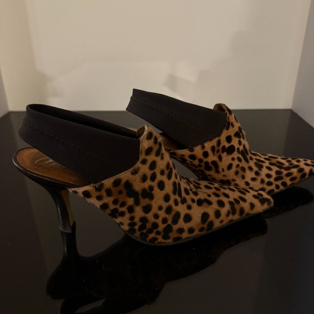 Donald J Pliner Leopard Print Horse Hair Heels Signature Size 6 - Picture 3 of 9